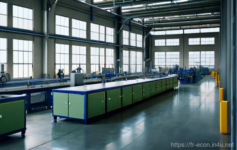 산업조직론과 기업 전략 - **Prompt: "A sleek, modern French factory interior (Industry